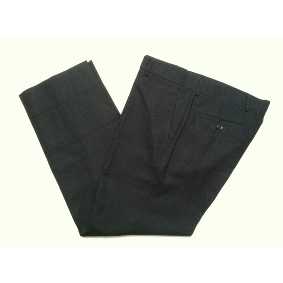 ARMANI COLLEZIONI MEN´S BLACK 100%WOOL DRESS PANTS...